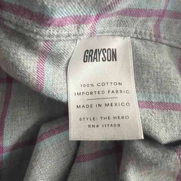 Grayson x Anthropologie - The Hero Flannel Buttondown Lightweight Shirt Sz 5/XL - Picture 9 of 11